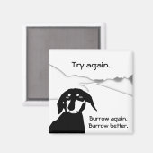 Slimme worst wijsheid - parafraseren Samuel Becket Magneet (Voorkant / Achterkant)