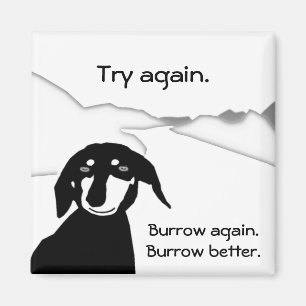 Slimme worst wijsheid - parafraseren Samuel Becket Magneet