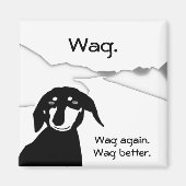 Slimme worst wijsheid - parafraseren Samuel Becket Magneet (Voorkant)