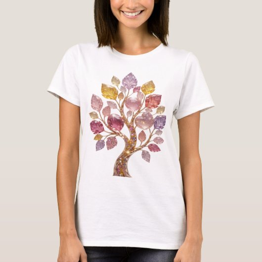 Slimme Zilveren ABSTRACTE KUNST Statement T-shirt (Voorkant)