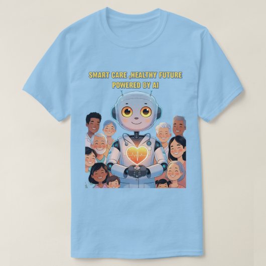 Slimme zorg, gelukkig leven t-shirt (Design voorkant)