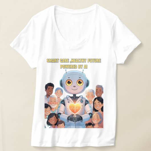 Slimme zorg, gelukkig leven t-shirt (Laagn)