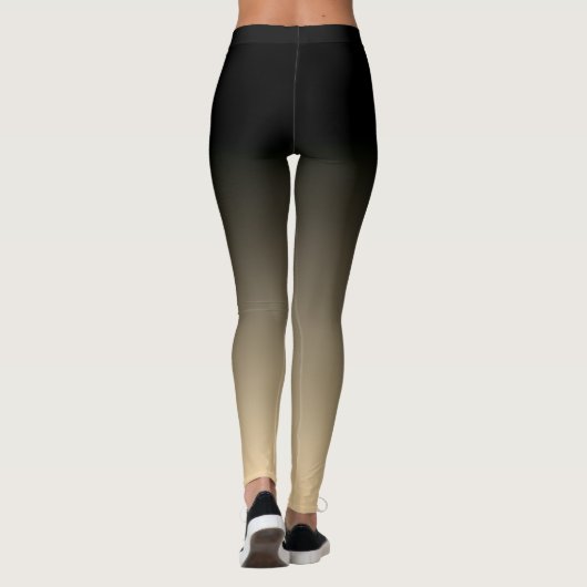 Slimme zwarte en verloophorizon leggings (Achterkant)