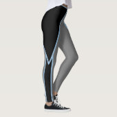 Slimme zwarte grijze en blauwe Leggings (Rechts)