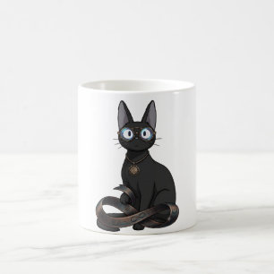 Slimme Zwarte Kat met Bril & Oneindigheidsriem Ill Koffiemok