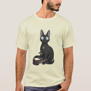 Slimme Zwarte Kat met Bril & Oneindigheidsriem Ill T-shirt