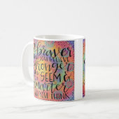 Slimmer Braver Afstuderen Kleurrijk Inspirerend Koffiemok (Voorkant links)