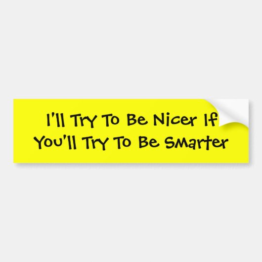 Slimmer Bumpersticker (Voorkant)