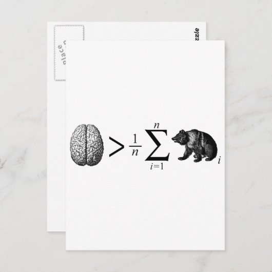 slimmer dan het gemiddelde Beer Briefkaart (Voorkant / Achterkant)