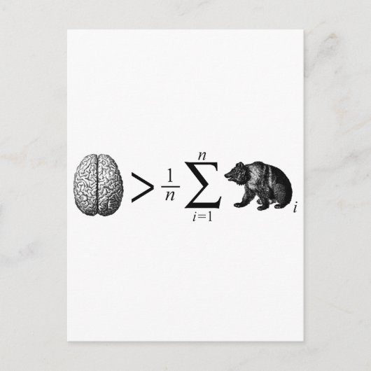 slimmer dan het gemiddelde Beer Briefkaart (Voorkant)