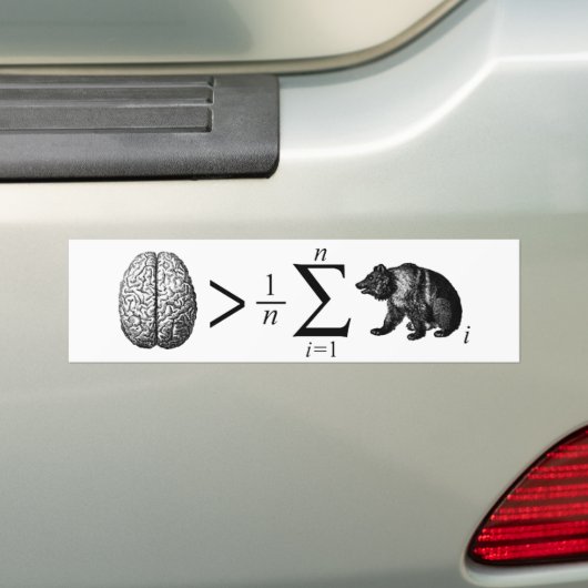 slimmer dan het gemiddelde Beer Bumpersticker (Op auto)