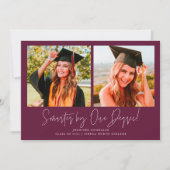 Slimmer Met Eén Graad Cranberry Grad Multi Foto Aankondiging (Voorkant)