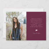 Slimmer Met Eén Graad Cranberry Grad Multi Foto Aankondiging (Achterkant)