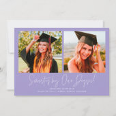 Slimmer Met Één Graad Lilac Grad Multi Foto Aankondiging (Voorkant)