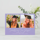 Slimmer Met Één Graad Lilac Grad Multi Foto Aankondiging (Staand voorkant)