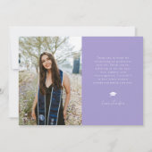 Slimmer Met Één Graad Lilac Grad Multi Foto Aankondiging (Achterkant)
