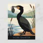 Slimmer Werken Motiverende Spreuk Grappige Postkaa Briefkaart (Voorkant)