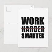 Slimmer werken, niet moeilijker Motivatie Briefkaart (Voorkant / Achterkant)