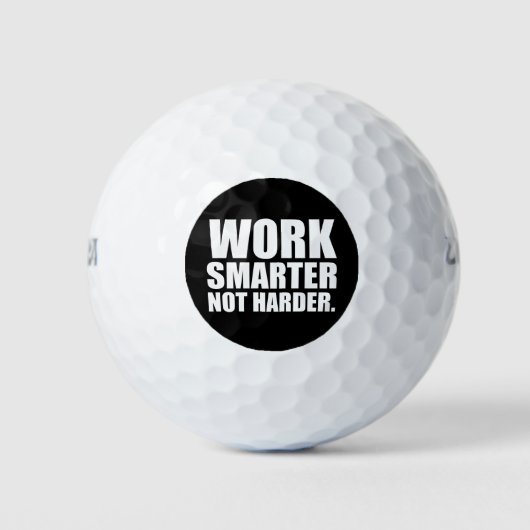 Slimmer werken, niet moeilijker Motivatie Golfballen (Voorkant)