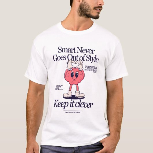 Slimmerd Gaat Nooit Uit de Mode T-shirt (Voorkant)