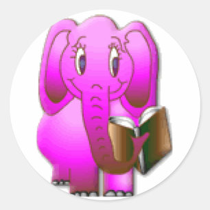 Slimmere olifant ronde sticker