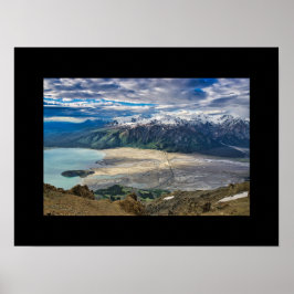Slims-rivier en bergzicht poster