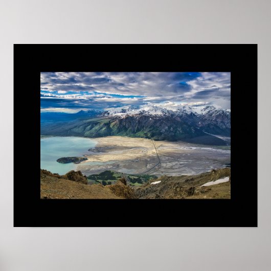 Slims-rivier en bergzicht poster (Voorkant)