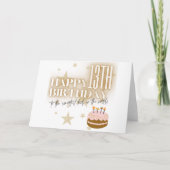 Slimste kind ter wereld gouden taart Verjaardagska Feestdagen Kaart (Voorkant)