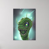 Slimy Alien Monster Canvas afdrukken (Voorkant)