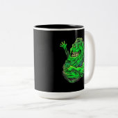 Slimy Green Ghost! tweetonige koffie-Mok Tweekleurige Koffiemok (Voorkant rechts)