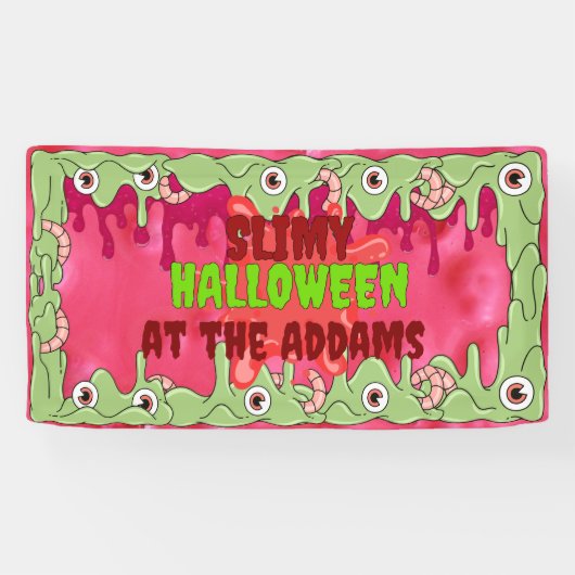 Slimy Halloween Banner (Horizontaal)
