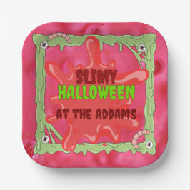 Slimy Halloween Borden Papieren Bordje