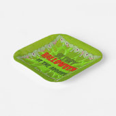 Slimy Halloween Borden Papieren Bordje (Gebogen)