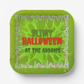 Slimy Halloween Borden Papieren Bordje (Voorkant)