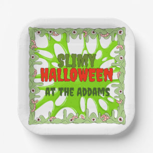 Slimy Halloween Borden Papieren Bordje
