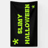 Slimy Halloween green slime spooky typografie Spandoek (Verticaal)