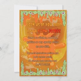 Slimy Halloween Invitation Kaart