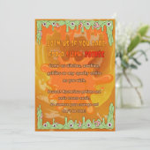 Slimy Halloween Invitation Kaart (Staand voorkant)