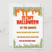 Slimy Halloween Invitation Kaart (Achterkant)