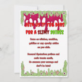 Slimy Halloween Invitation Kaart (Voorkant)