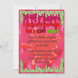 Slimy Halloween Invitation Kaart