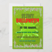 Slimy Halloween Invitation Kaart (Achterkant)