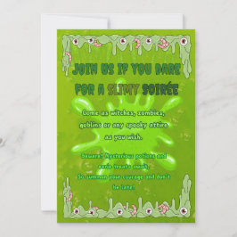 Slimy Halloween Invitation Kaart