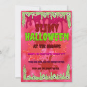 Slimy Halloween Invitation Kaart (Achterkant)