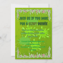 Slimy Halloween Invitation Kaart