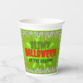 Slimy Halloween (met verborgen vrienden) Papieren  Papieren Bekers (Voorkant)