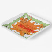 Slimy Halloween met vrienden Papieren Bord (Gebogen)