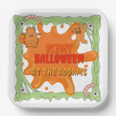Slimy Halloween met vrienden Papieren Bord (Voorkant)