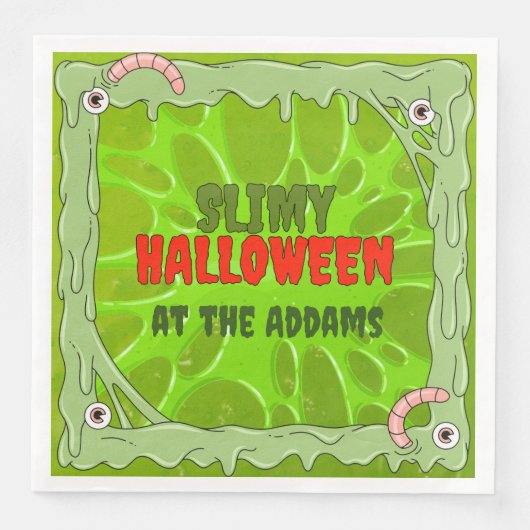 Slimy Halloween Servet (Voorkant)
