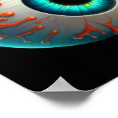 Slimy Human Eyell Creepy Halloween Funny Lazy Hall Poster (Hoek)